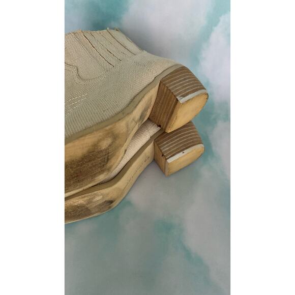Band of Gypsies Women's Western Booties Natural Linen Color Size 9.5 Breathable - Picture 7 of 9
